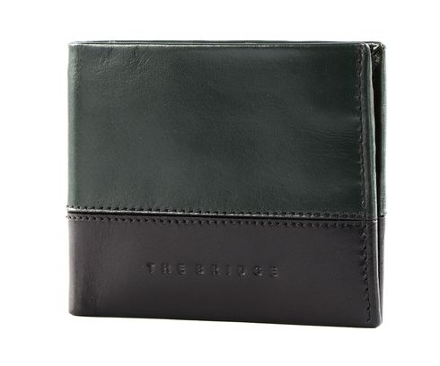THE BRIDGE Man Wallet Malachite / Nero Rut. Scuro