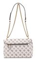 GUESS Fynna Convertible Crossbody Flap Bag Cream Logo