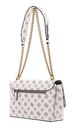 GUESS Fynna Convertible Crossbody Flap Bag Cream Logo