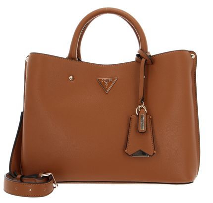 GUESS Meridian Girlfriend Satchel Cognac