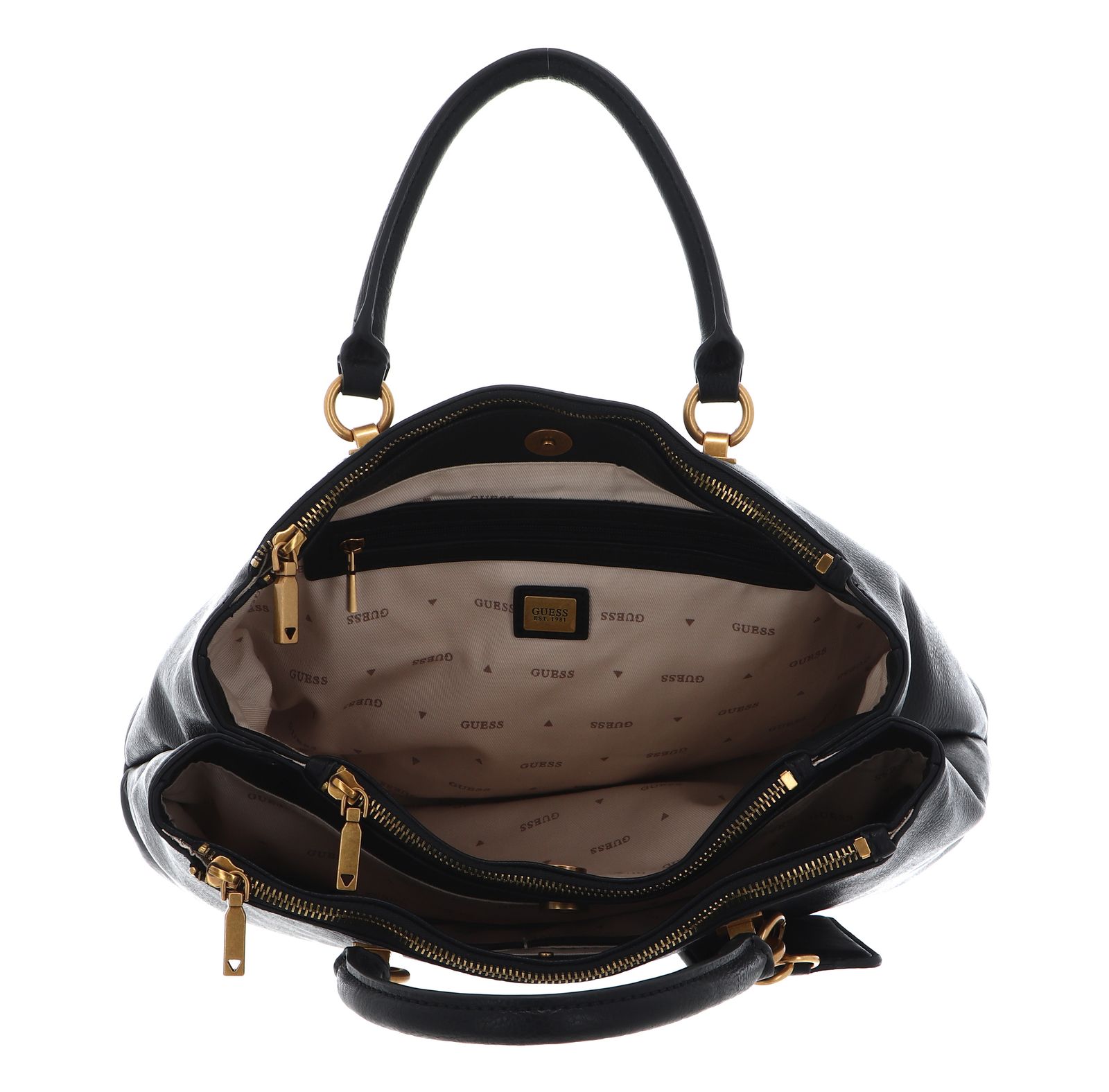 Sac à Main GUESS Salinge Luxury Satchel - Noir Effet Serpent, Bandoulière Réglable, Dimensions 27x18x8 Cm - Sac élégant Et Pratique