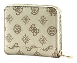 GUESS Laurel SLG Small Zip Around Wallet Cream Logo GUESS Laurel SLG Small Zip Around Wallet Cream Logo