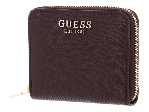 GUESS Laurel SLG Small Zip Around Wallet Plum
