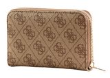 GUESS Laurel SLG Medium Zip Around Wallet Latte Logo