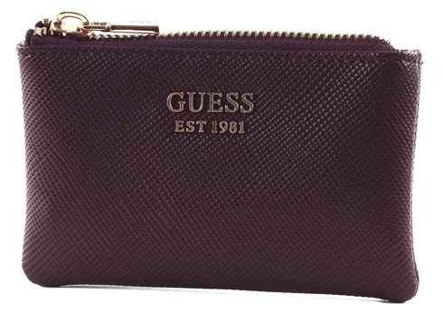 GUESS Laurel SLG Zip Pouch Plum