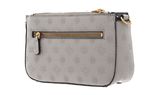 GUESS G James Logo Mini Double Zip Crossbody Bag Taupe Logo