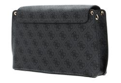 Sac Bandoulière GUESS Meridian - Gris (Coal Logo) - Polyuréthane - Neuf Avec étiquettes