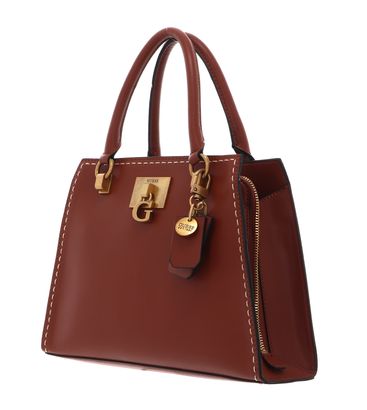 GUESS Handtasche Stephi Girlfriend Satchel Bag Whiskey | modeherz