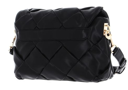 GUESS Women's Zaina Flap Shoulder Bag - Woven PU With Adjustable Strap