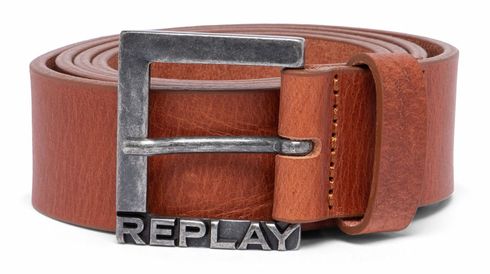 REPLAY Leather Belt W110 Cognac