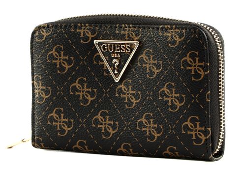 GUESS Laurel SLG Medium Zip Around Wallet Brown Logo