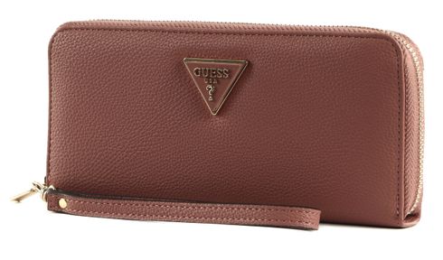 GUESS Meridian SLG Large Zip Around Wallet Rosewood