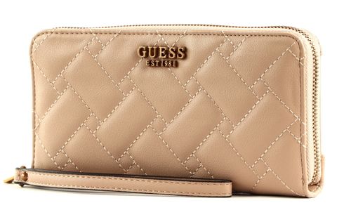 GUESS Gracelynn SLG Large Zip Around Wallet Beige