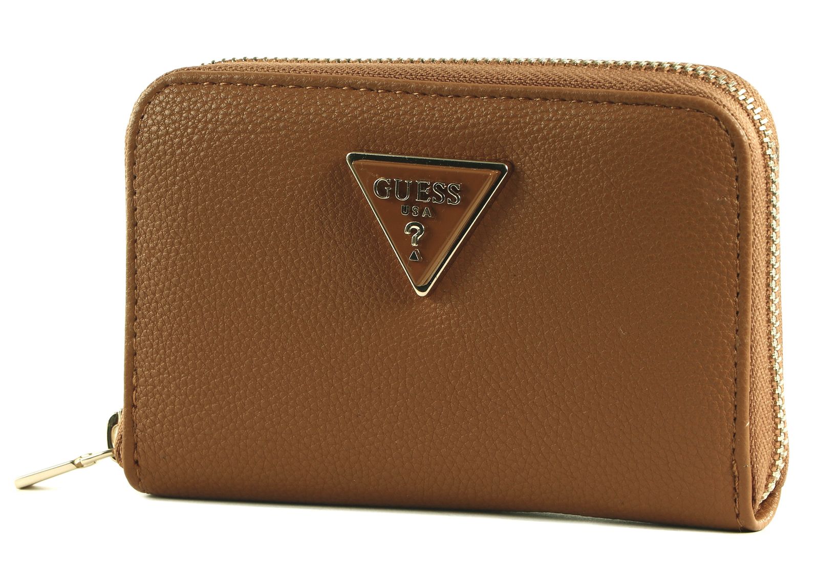 GUESS purse Meridian SLG Medium Zip Around Wallet Cognac | Buy bags ...