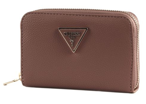 GUESS Meridian SLG Medium Zip Around Wallet Rosewood