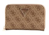 GUESS Laurel SLG Medium Zip Around Wallet Latte Logo GUESS Laurel SLG Medium Zip Around Wallet Latte Logo