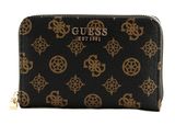 GUESS Laurel SLG Medium Zip Around Wallet Mocha Logo