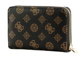 GUESS Laurel SLG Medium Zip Around Wallet Mocha Logo