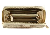 GUESS Laurel SLG Medium Zip Around Wallet Cream Logo GUESS Laurel SLG Medium Zip Around Wallet Cream Logo