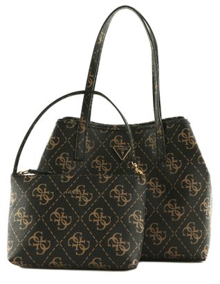 GUESS Vikky Tote Brown Logo