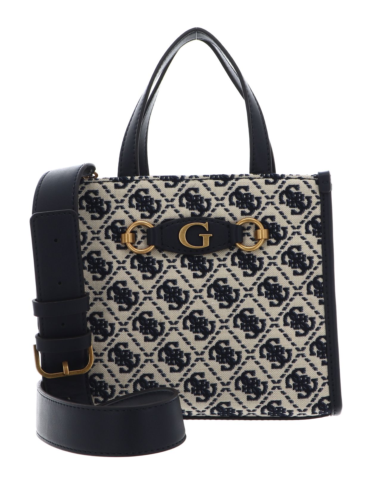 GUESS handbag Izzy Two Compartment Mini Tote Navy Logo | Buy bags ...