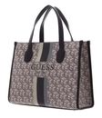 GUESS Silvana Two Compartment Tote Espresso Logo