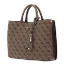 GUESS Meridian Girlfriend Satchel Latte Logo GUESS Meridian Girlfriend Satchel Latte Logo