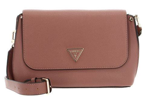 GUESS Meridian Flap Crossbody Bag Rosewood