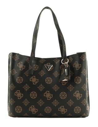 GUESS Meridian Girlfriend Tote Mocha Logo