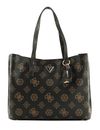 GUESS Meridian Girlfriend Tote Mocha Logo