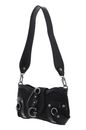 GUESS Gloss Vintage Top Zip Shoulder Bag Black