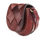 THE BRIDGE Bettina Intreccio Wow Crossbody Bag XS Chianti Bordeaux Oro THE BRIDGE Bettina Intreccio Wow Crossbody Bag XS Chianti Bordeaux Oro