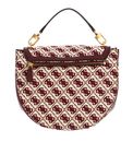 GUESS Izzy Flap Saddle Bag Merlot Logo GUESS Izzy Flap Saddle Bag Merlot Logo