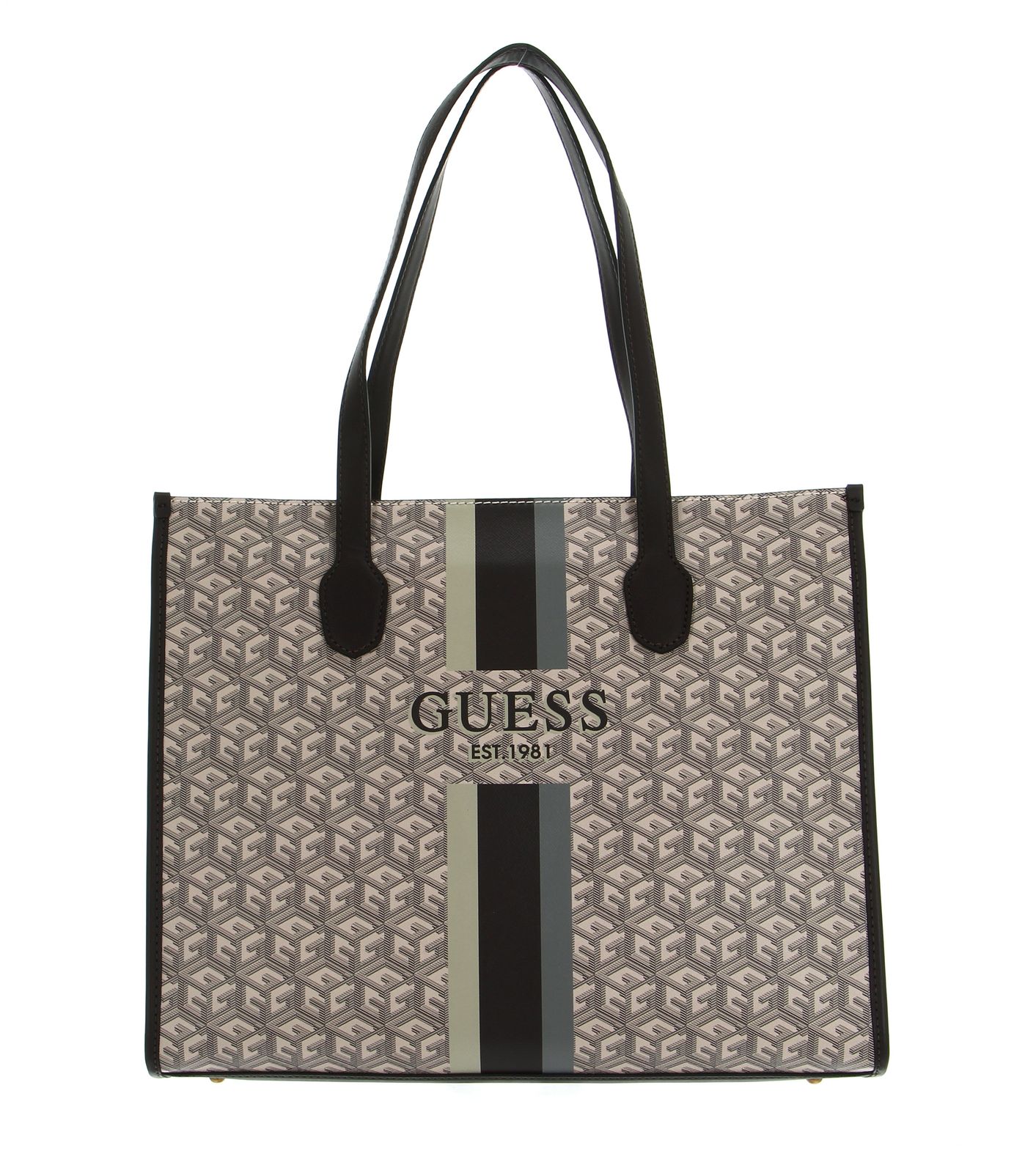 GUESS Silvana Mini Tote Brown Logo/Merlot One Size