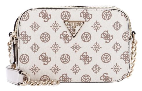 GUESS Noelle Girlfriend Crossbody Camera Bag Cream Logo