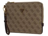 GUESS Vezzola Eco Flat Wristlet Beige / Brown GUESS Vezzola Eco Flat Wristlet Beige / Brown