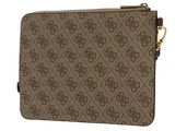 GUESS Vezzola Eco Flat Wristlet Beige / Brown GUESS Vezzola Eco Flat Wristlet Beige / Brown