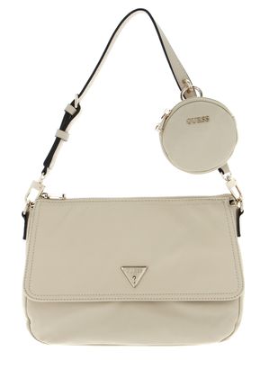 GUESS Eco Gemma Top Zip Shoulder Bag Sand