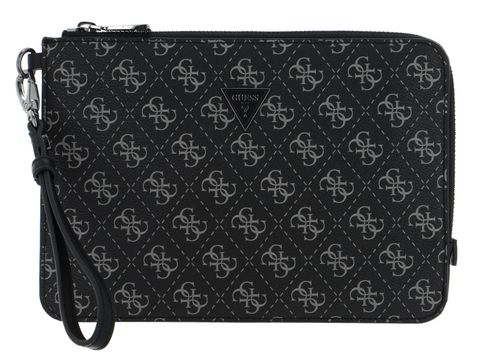 GUESS Vezzola Eco Flat Wristlet Dark Black