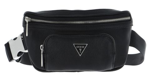 GUESS Certosa Saffiano Eco Compact Bum Bag Black