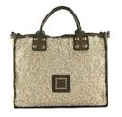 CAMPOMAGGI Shopping Bag S Naturale + Oro + T / V.Militare