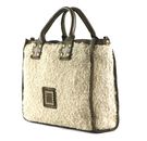 CAMPOMAGGI Shopping Bag S Naturale + Oro + T / V.Militare