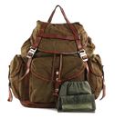 CAMPOMAGGI Saturno Backpack V.Militare + T / Cognac