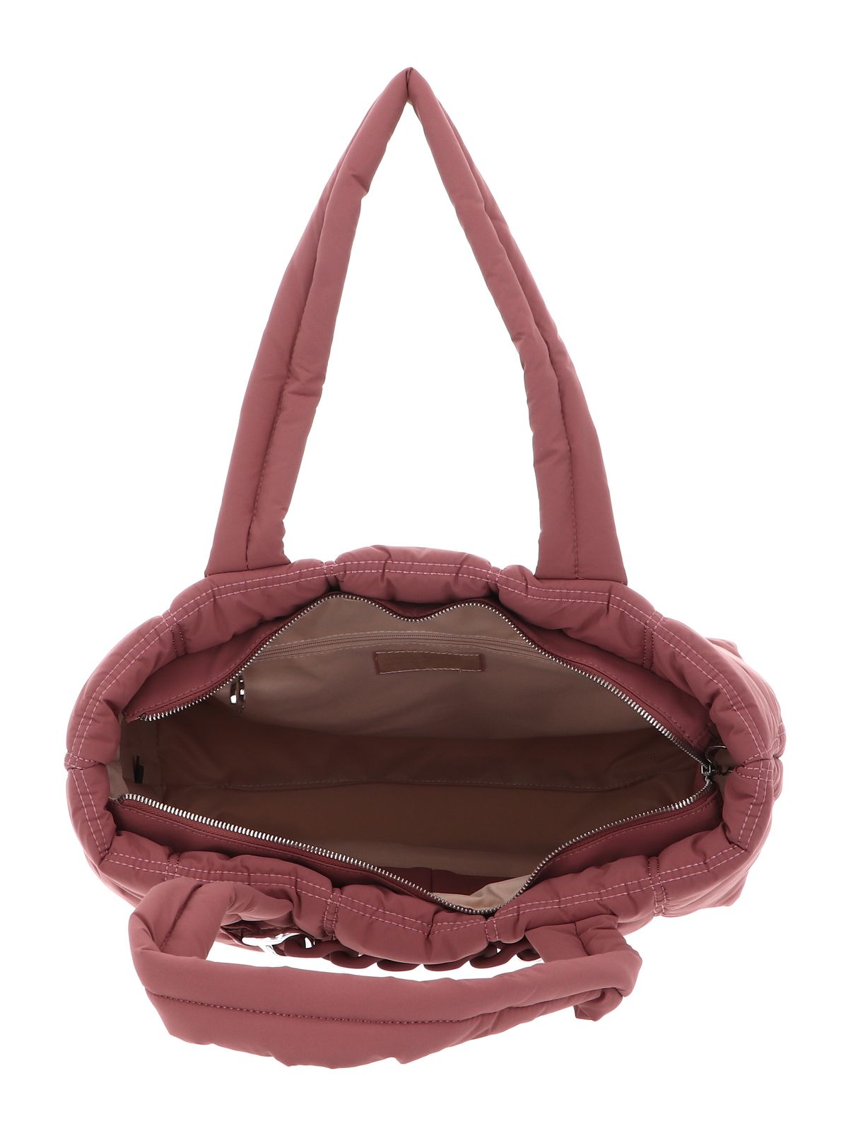Borsa Tracolla Mandarina Duck Pillow Dream Shopper M - Colore Mineral Red - In Poliestere Trapuntato