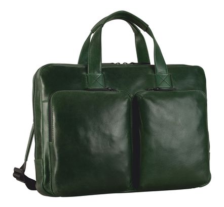 LEONHARD HEYDEN Porto Zip Briefcase 1 Compartment Bottle Green