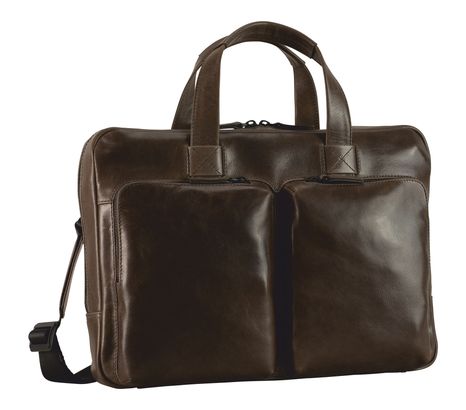 LEONHARD HEYDEN Porto Zip Briefcase 1 Compartment Greybrown