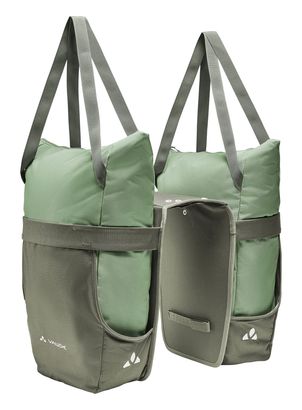 VAUDE TwinShopper Bike Bag Willow Green