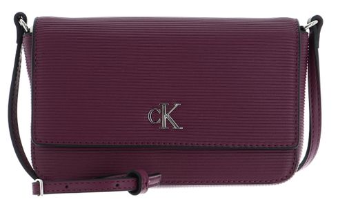 Calvin Klein CKJ Minimal Monogram Wallet With Strap Amaranth