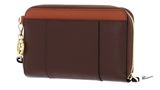 PIQUADRO Circle Zip Around Wallet Pochette Brown / Orange