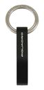 PIQUADRO Blue Square Key Chain With Big Carabiner Hook Nero PIQUADRO Blue Square Key Chain With Big Carabiner Hook Nero